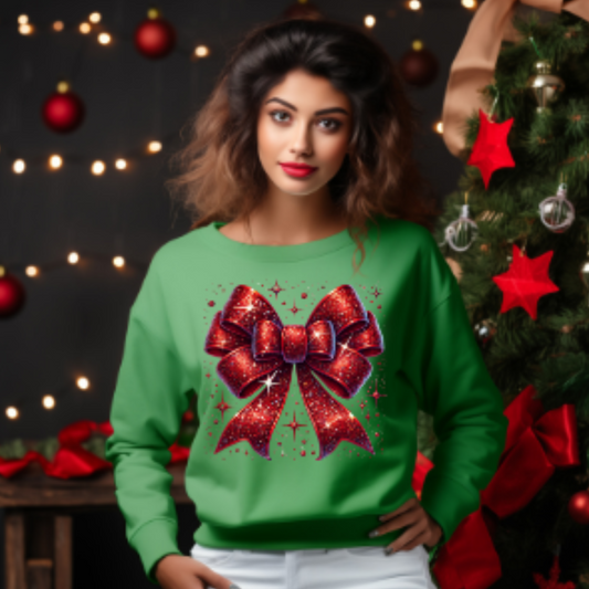 Christmas Bow Sweatshirt